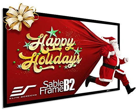 Elite Screens SB110WH2 100-Inch 3D 4K/8K UHD Fixed Frame Home Theatre Projector Screen Kit - CineWhite