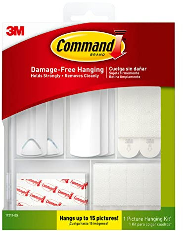 Command Picture Hanging Kit, Assorted Adhesive Strips and Hangers - For a variety of Framed Pictures and Posters - Damage Free