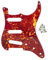 FLEOR 8-Loch SSS Pickguard Aluminium-Abschirmung mit großem Rücken und Befestigungsschrauben für den Austausch von ST -E-Gitarren, 4-lagige rote Schildkröte