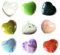 50 Stck Edelstein-Herzen - ca. 4,5 x 4 cm - bunte Mischung - Feng Shui - Liebe - Partnerschaft - Glcksbringer - Handschmeichler - Valentinsgeschenk - A++ Qualitt