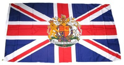 Fahne Großbritannien mit Wappen NEU 90 x 150 cm Flaggen