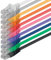1aTTack.de 10x 0,5m Câble Réseau Cat6 Cat 6 - RJ45 Ethernet LAN DSL Routeur Modem - 10 Couleurs