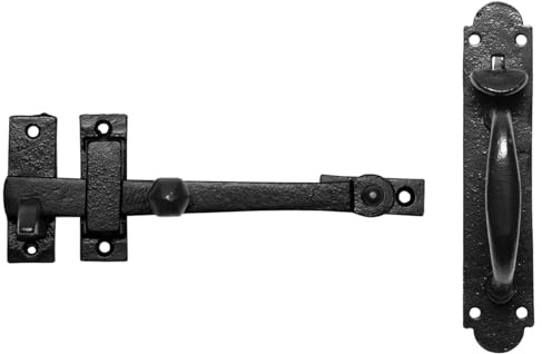 Kirkpatrick 3622 7.5-inch Iron Thumb Latch Set - Black