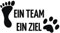 kleb-Drauf | 1 EIN Team EIN Ziel | Schwarz - matt | Autoaufkleber Autosticker Decal Aufkleber Sticker | Auto Car Motorrad Fahrrad Roller Bike | Deko Tuning Stickerbomb Styling Wrapping