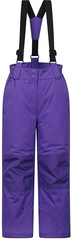 Mountain Warehouse Honey Kids Snow Pants Boys & Girls | Childrens Snowproof Ski Trousers, Detachable Braces & Reinforced Knees for Durability, For Winter, Holidays & Snowboarding