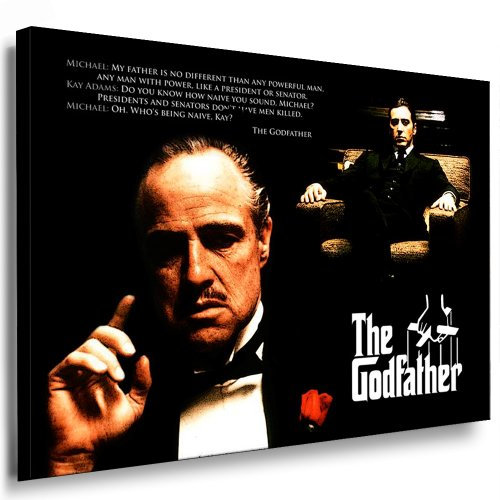 Boikal / Leinwand Bild The Godfather - Film - der Pate Leinwanddruck, Kunstdruck fm37 Wandbild 70 x 50 cm