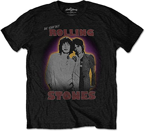 Rolling Stones Men's Mick & Keith T-Shirt Small Black