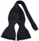 TigerTie Selbstbinder Querbinder Fliege aus 100% Polyester, Farbe Schwarz - Qualität in Satin + Geschenkbox mit Anleitung