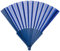 eBuyGB Folding Handheld Pretty Hand Fan Wedding Party Accessory Pocket Sized Fan For Wedding Gift, Party Favors, DIY Decoration, Summer Holidays, Home Décor, Blue
