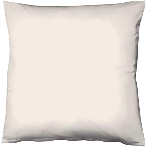 fleuresse Mako-Satin-Kissenbezug Uni Colours Porzellan 9050 Größe 40x40 cm