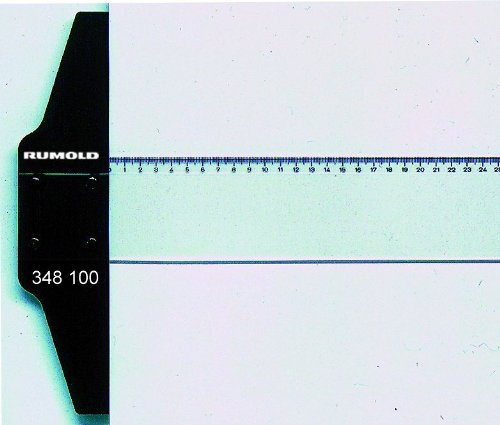 Rumold 348.100 Hochwertigem Acryl Zeichen-Schienen MXFT mit mm-Teilung, Transparent, 100cm Länge