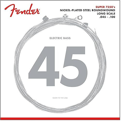 Fender 737250405 String Set For Electric Bass-7250ML (045/100) - Nickel Plated