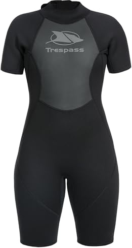Trespass Womens 3Mm Short Wetsuit Astor Black in Size - 12