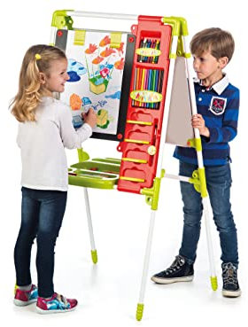 Chicos - Kinder Staffelei Malerei Doppelseitige Tafel für Kinder mit Kreidetafel & Whiteboard Höhenverstellbar Standtafel. My Magnetic Artist Easel (52172)