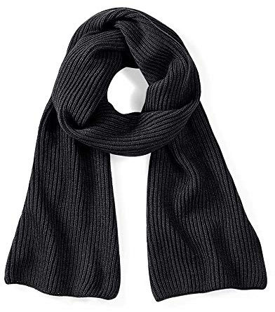 Beechfield Unisex B469 Metro Knitted schal, Schwarz, Einheitsgröße