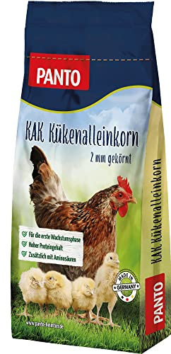 PANTO Hühnerfutter Kükenalleinkorn 25 kg – gekörntes Kükenfutter (2mm) als Alleinfuttermittel für Küken, proteinreiches Hühner-Futter