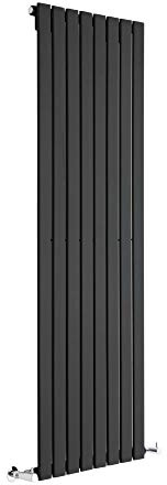 MILANO Black Vertical Single Flat Panel Radiator 1600 x 560mm