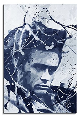 James Dean Art 90x60cm - Wandbild als Kunstbild Malerei Fotoleinwand fertig auf Keilrahmen direkt vom Künstler
