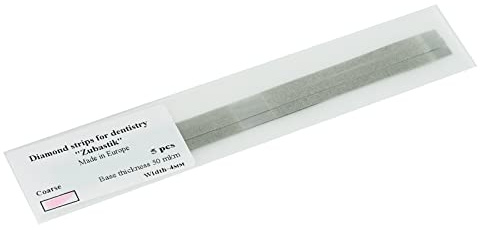 Tiras de acero inoxidable abrasivo dental, 4 mm, 5 unidades