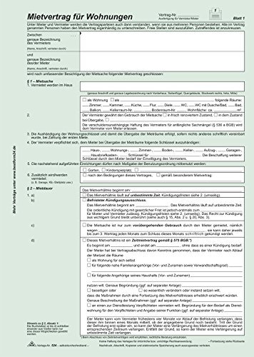 RNK UniversalMietvertrag Wohnungen SD mit Übergabeprotokoll 4x2