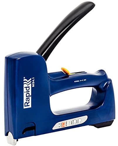 Rapid Handtacker MS4.1, Tacker für Holz und Stoffe, 4in1, für Klammern, Kabelklammern, Nägel und Stifte