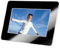 AgfaPhoto AF5085S Digitaler Bilderrahmen 8 (20,3 cm (8 Zoll) Display) Alu-Holz-Klavierlack Optik