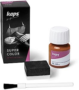 KAPS Super Color – Teinture pour Cuir Naturel – Matières Synthétiques et Textiles – 25 ml – Plusieurs couleurs, Orange Clair 163