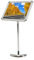 Loywe Infoständer Plakatständer DIN A3 Rondo für Plakate mit 420x300 mm, Ständer aus Metall Höhe Verstellbar Infohalter für Querformat Präsentationsständer Werbeständer drehbar schwenkbar Silber Design JL3520