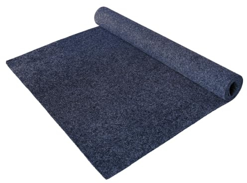 Primaflor Nadelfilz Turbo Teppichboden | Blau | 200x500 cm | Büro, Messe und Treppe, Teppichboden, Cfl-s1, Nutzungsklasse 33, Resine-Rücken und ca. 5 mm Höhe für