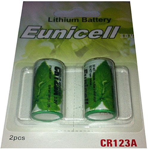 Pack of 2 Eunicell CR123A Batteries by PK Green
