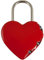 STANLEY Love Lock Schloss herzförmig und beschreibbar, 3-stellig, S742-065, Liebesschloss, Vorhangschloss, Zahlenschloss