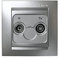 Simon M139860 - Toma r-tv final serie 15 aluminio