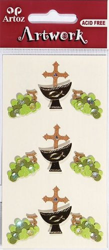 Artoz Artwork 3D Motiv-Sticker 185550-13,Kelch mit Trauben, Handmade(1)
