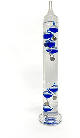 30 cm de altura de pie termómetro de galileo con bolas de colores
