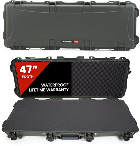 NANUK 990 Wasserdichter Hartschalenkoffer Mit Plüschschaumeinlage - Olive