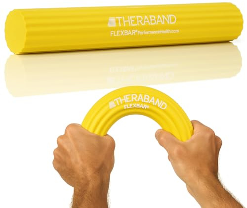 THERABAND FlexBar Resistance Bar – Pain Relief for Tennis Elbow and Golfer’s Elbow – 12 Inch Durable Flex Bar for Strength and Grip – Portable and Easy to Use