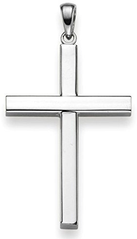 Anhänger Kreuz 38x20,5mm aus 585 Gold Weißgold Halsschmuck schlicht