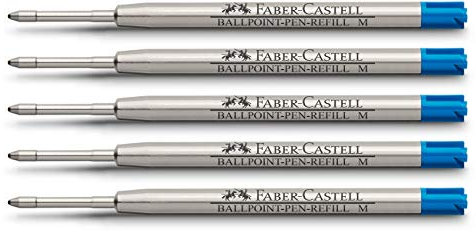 Faber-Castell 5x Kugelschreiber Refill Medium Blau
