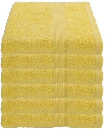 Julie Julsen 6er Pack Handtuch 23 Farben erhältlich weich und saugstark 500gsm Öko Tex Gelb 50 x 100 cm
