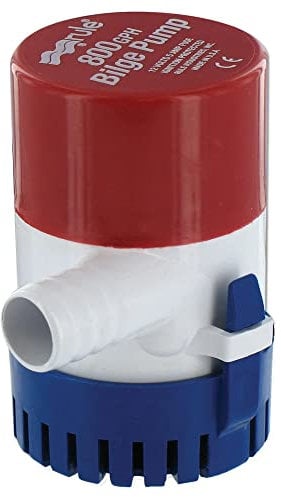 Rule 21R 800 GPH Submersible Bilge Pump, Round, 24 Volt