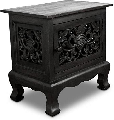 livasia Asiatischer Nachtschrank aus Massivholz, kl. Anrichte, Schränkchen (Nr.14)
