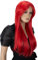 CAISHA 70cm Perücke Kiara Fasching Karneval Cosplay Party Perücke Kiara Langhaar Rot PHK1
