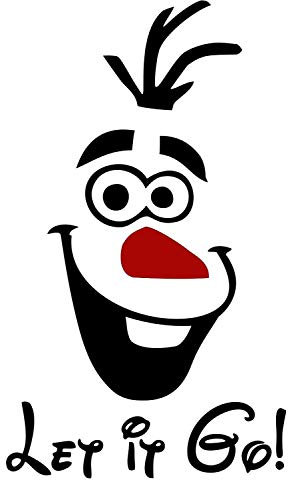 Olaf Let It Go Toilet Seat Decal 12 Black Vinyl Car Truck Decal Sticker Disney Kids Fun Frozen Cute Adorable Funny!