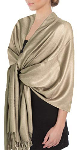 Sakkas Silky Feste weiche Pashmina Schal Wrap Stole -Latte