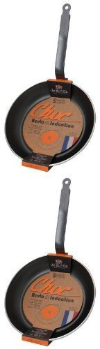 De Buyer 2 Poêles Choc Resto Induction Poêle Ronde 5 Couches 24 et 28 cm