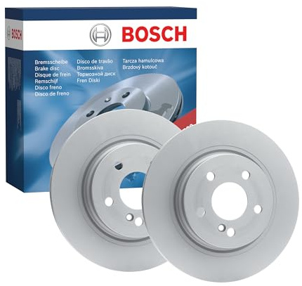 Bosch BD1305 Brake Disc Set - 300 mm - Rear Axle - 1 Set of 2 Discs | Vented High-Carbon Discs - ECE-R90 Certified - Great Cooling and Noise Suppression, Advanced Corrosion protected