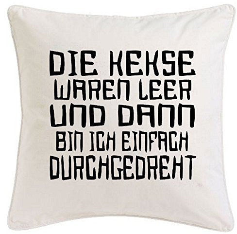Reifen-Markt Kissenbezug 40x40cm Die Kekse Waren Alle Cookie Lustig Spass aus Mikrofaser geschmackvolle Dekoration für jedes Wohnzimmer oder Schlafzimmer