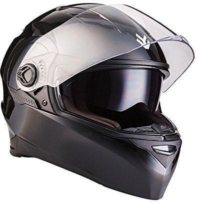 ARMOR HELMETS® AF-77 „Shiny Black“ · Integral-Helm · Full-Face Motorrad-Helm Roller-Helm Scooter-Helm Cruiser Sturz-Helm Sport · ECE 22.05 Sonnenvisier Schnellverschluss Tasche S (55-56cm)
