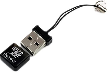 1 PC Computer Card Reader Mini Super Speed USB 2.0 Micro SD/SDXC TF Card Reader Adapter (nero)