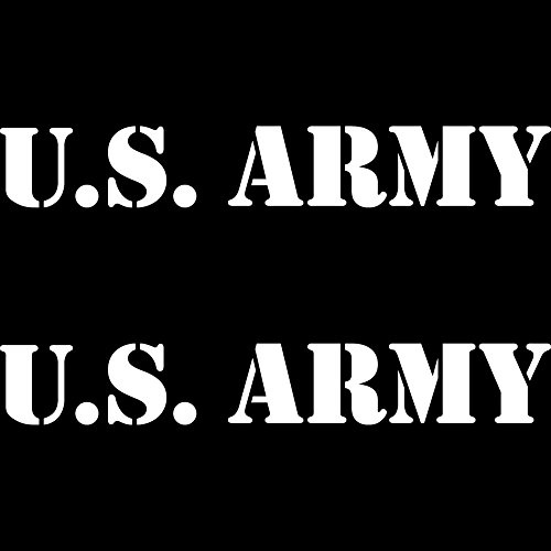 GreenIT 2 Stück Schriftzüge 30cm weiß US Army USA MP Auto Aufkleber Tattoo Deko Folie Klebefolie